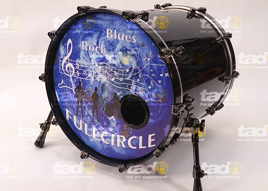 printed drum skin